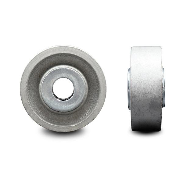 SCC - 3" Semi Steel Cast Iron Wheel w/Roller Bearing- 3/8" Bore-600 lbs Capacity